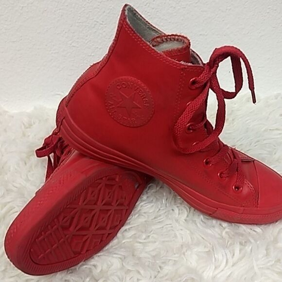 Converse, Chuck Taylor  Red rubber lace up  street hiker unisex sz 6 /8 rare - Picture 4 of 7